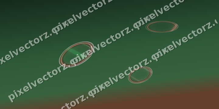Abstract glass arc in dark green and red