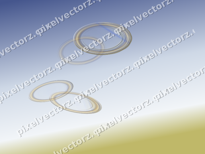 Abstract glass arc in amber and blue