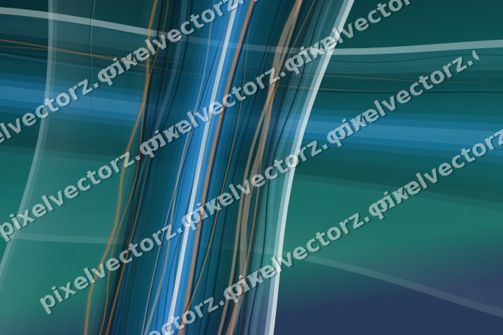 Abstract glass arc in teal and pale cyan