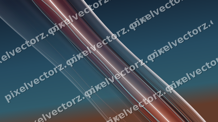 Abstract glass arc in yellow and red