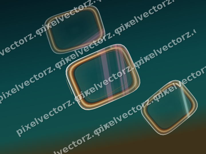 Abstract glass arc in pink and cyan
