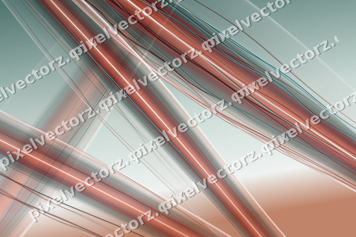 Abstract glass arc in red and orange