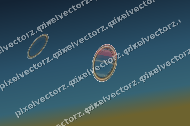 Abstract glass arc in dark pink and red