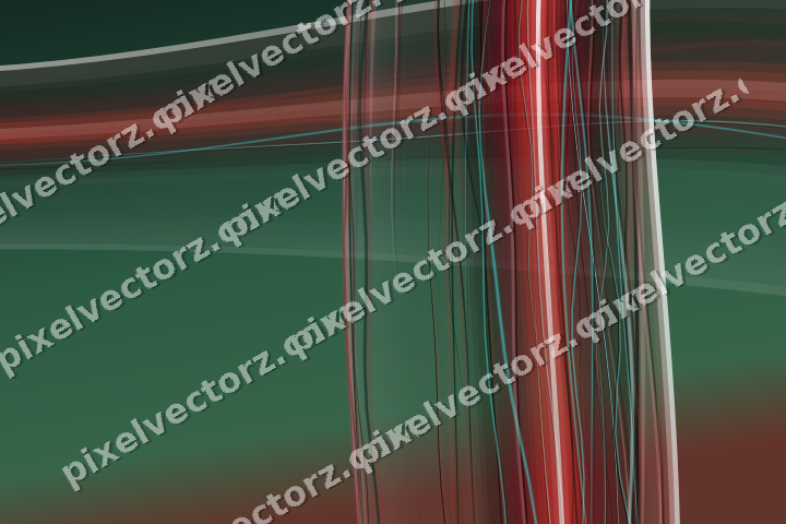 Abstract glass arc in dark red and dark green