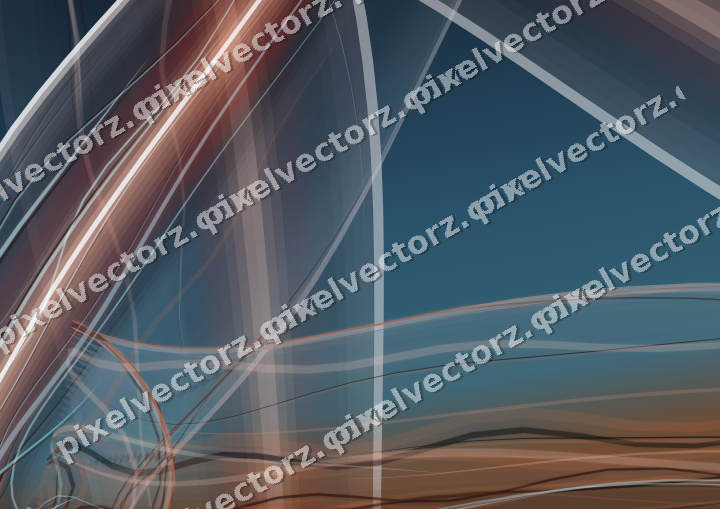 Abstract glass arc in red and orange