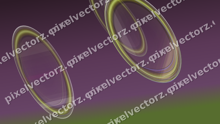 Abstract glass arc in dark magenta and lime
