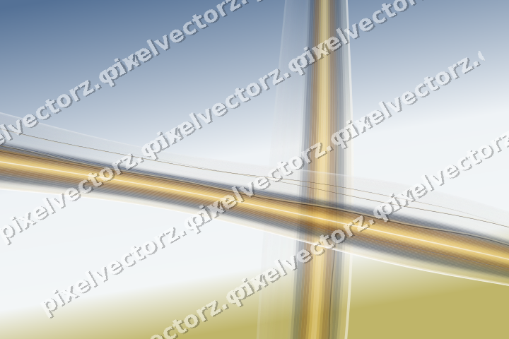 Abstract glass arc in amber and green