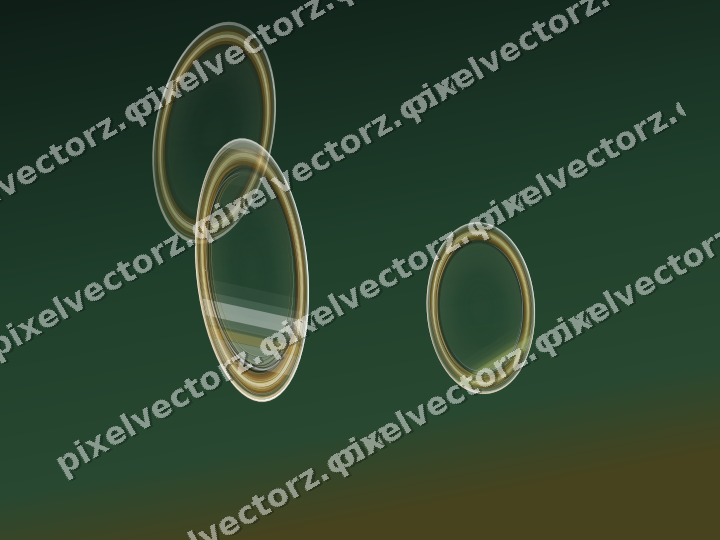 Abstract glass arc in amber and dark green