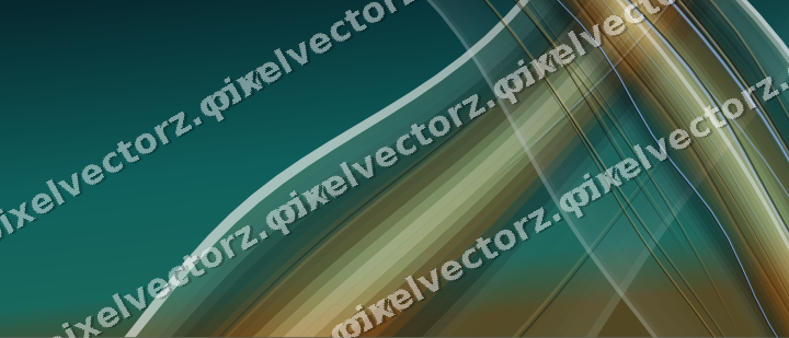 Abstract glass arc in amber and dark teal