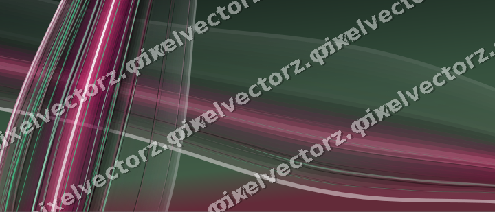 Abstract glass arc in dark pink and green