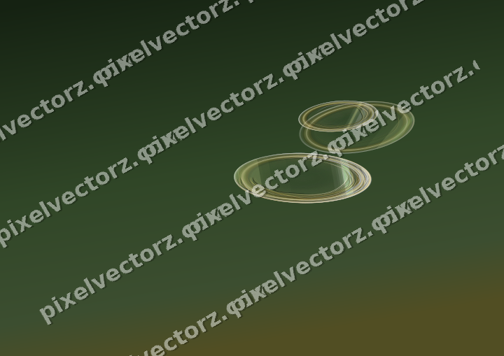 Abstract glass arc in lime and yellow