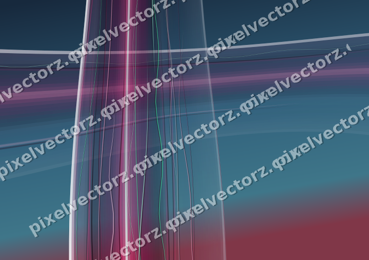 Abstract glass arc in lime and pink