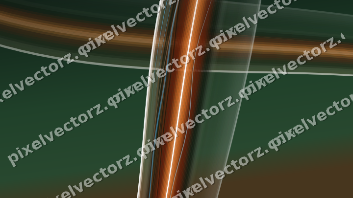 Abstract glass arc in dark green and orange