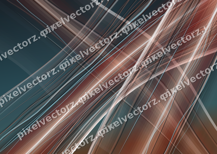 Abstract glass arc in orange and cyan