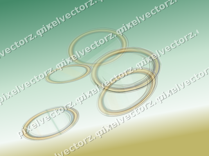 Abstract glass arc in amber and dark green