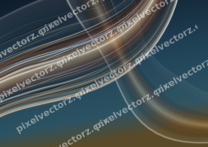 Abstract glass arc in dark teal and orange