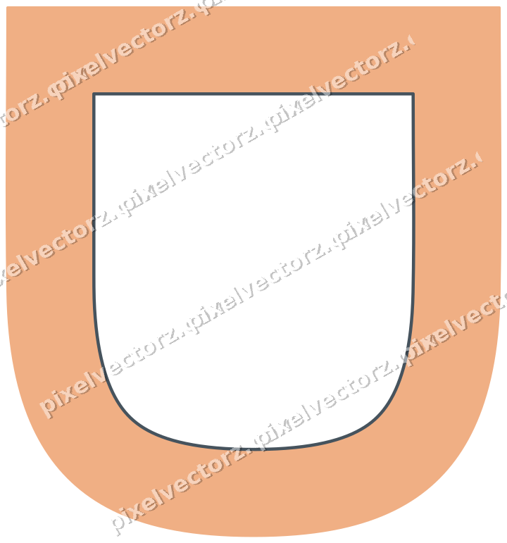 Dekorativer Zierrahmen in Blau und Orange mit Wappen und Volles Band
