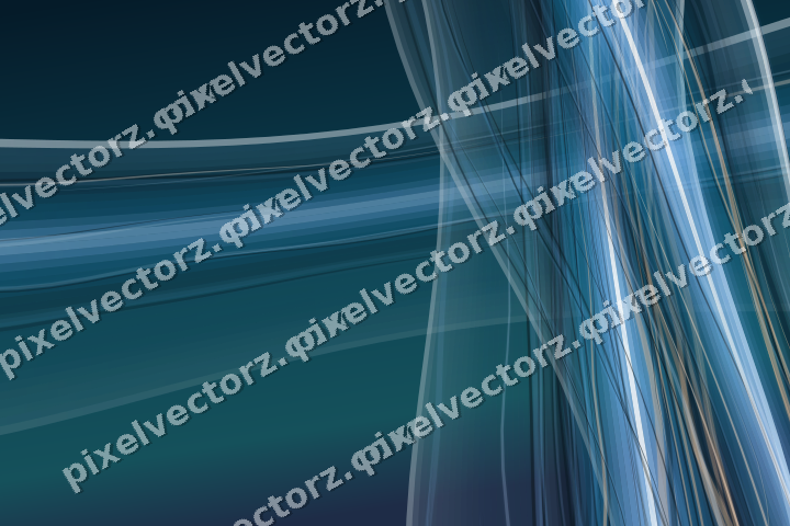 Abstract glass arc in cyan and blue