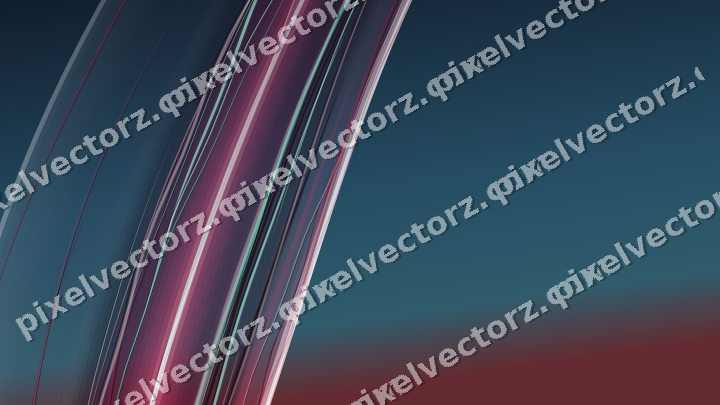 Abstract glass arc in dark lime and dark pink