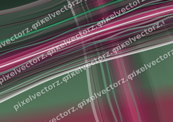 Abstract glass arc in dark pink and green