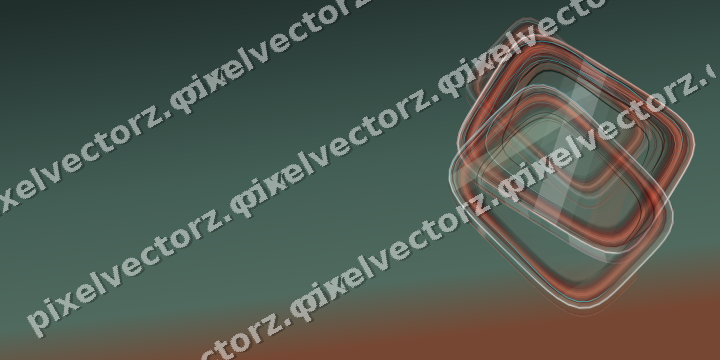 Abstract glass arc in red and orange