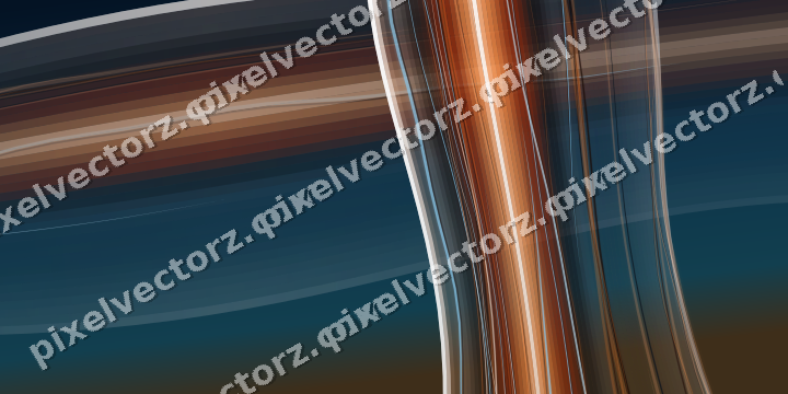Abstract glass arc in blue and red