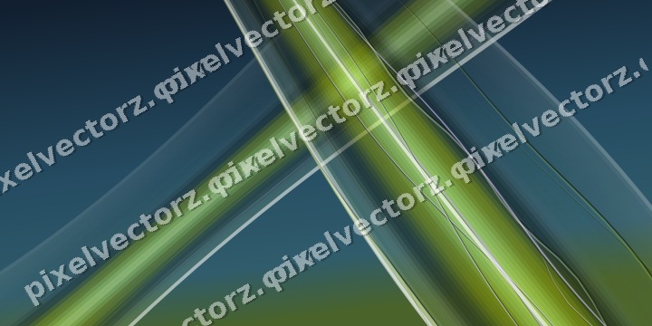 Abstract glass arc in green and lime