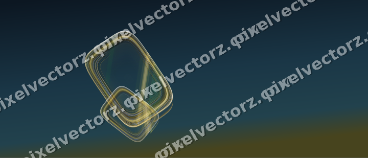 Abstract glass arc in dark green and amber