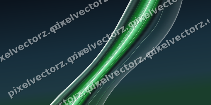 Abstract glass arc in green and teal