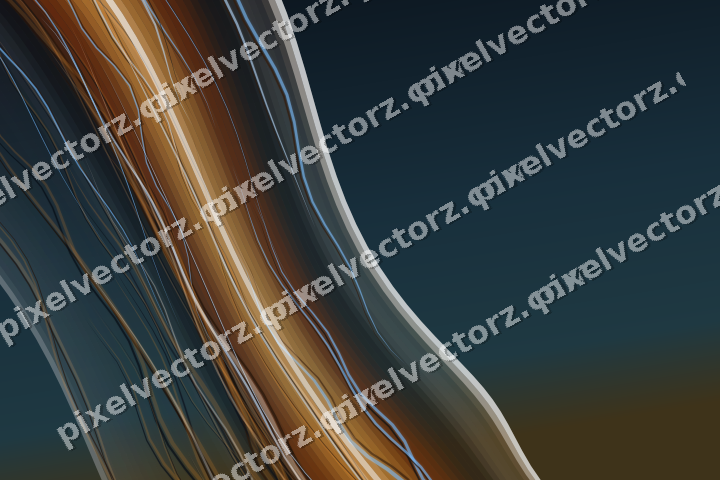Abstract glass arc in orange and amber