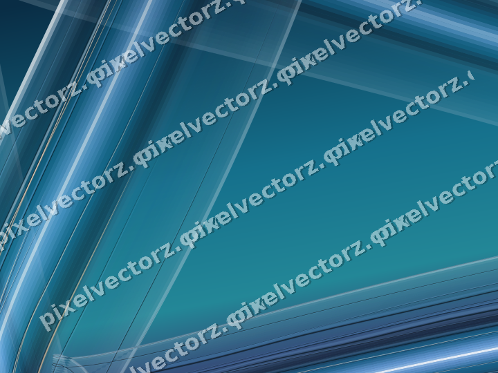 Abstract glass arc in cyan and blue