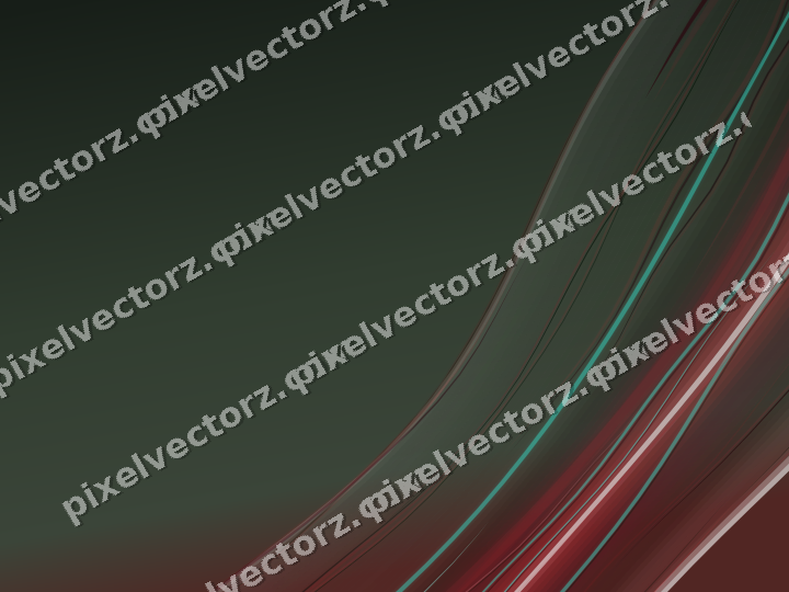 Abstract glass arc in red and pale lime
