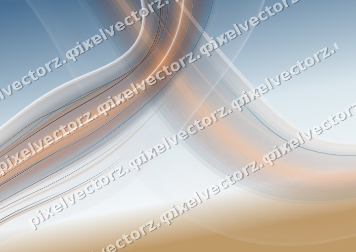 Abstract glass arc in blue and orange
