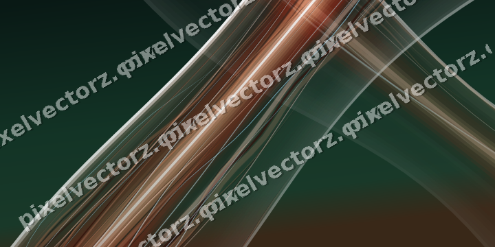 Abstract glass arc in dark green and orange
