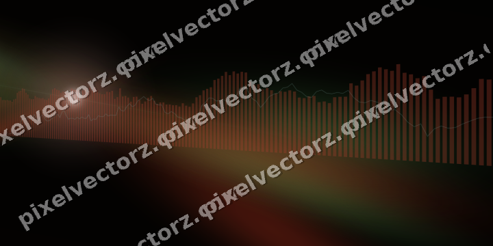 Leuchtender Neon Diagramm Hintergrund in Rot und Orange