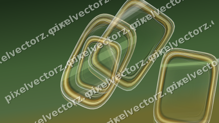 Abstract glass arc in lime and yellow