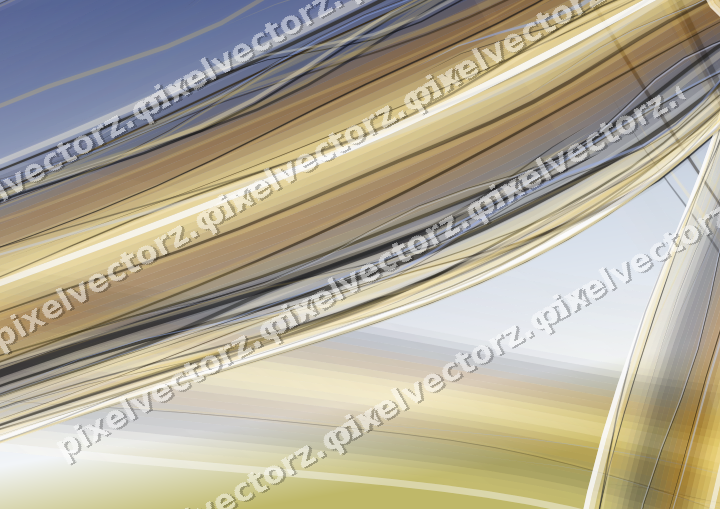 Abstract glass arc in amber and blue