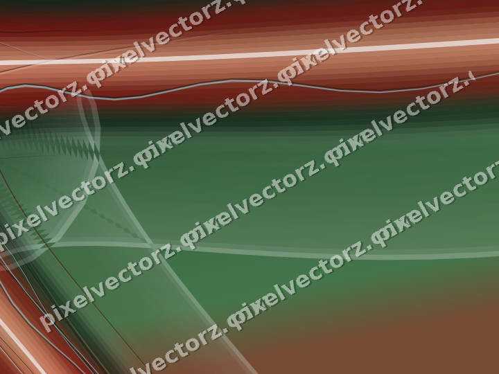 Abstract glass arc in dark green and red