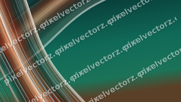 Abstract glass arc in orange and teal