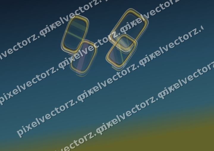 Abstract glass arc in lime and amber