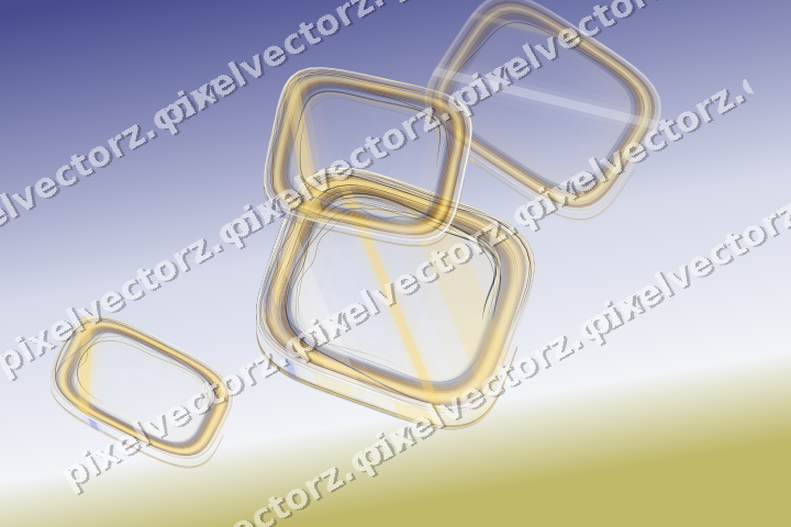 Abstract glass arc in dark blue and amber