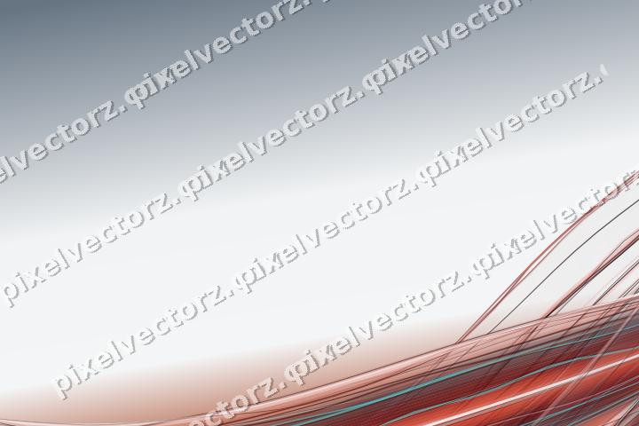 Abstract glass arc in red and pale amber