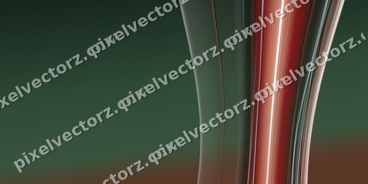 Abstract glass arc in dark green and red