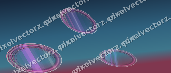 Abstract glass arc in magenta and purple