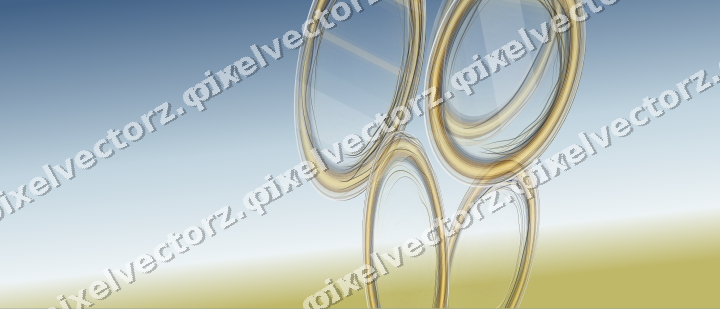Abstract glass arc in amber and pale orange