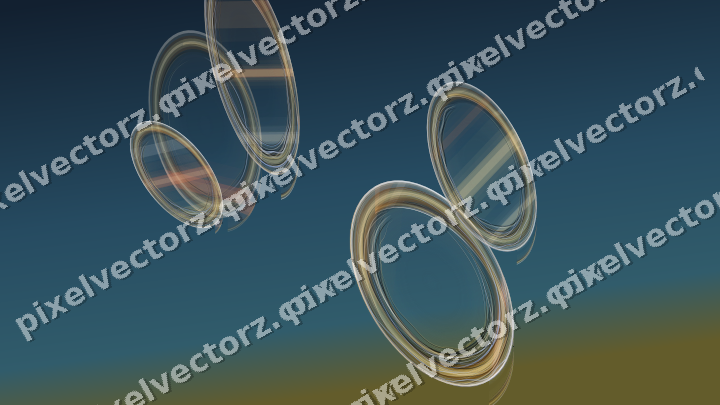 Abstract glass arc in orange and amber