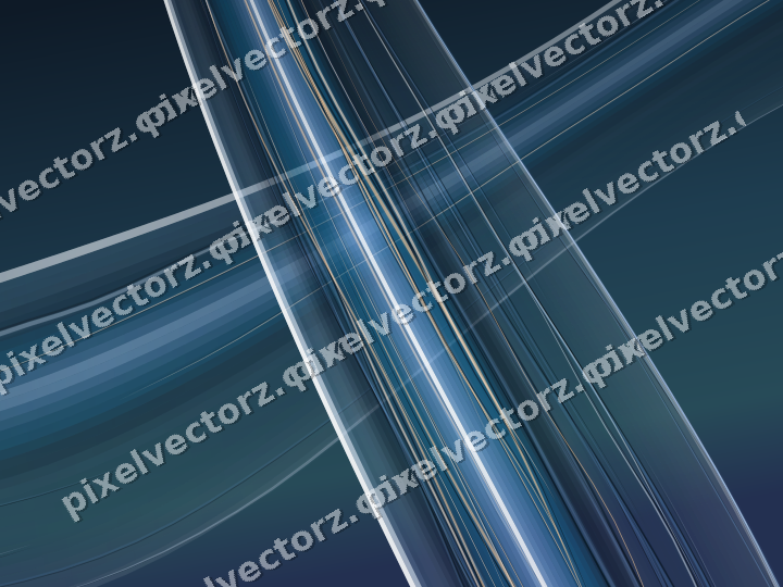 Abstract glass arc in dark blue and white