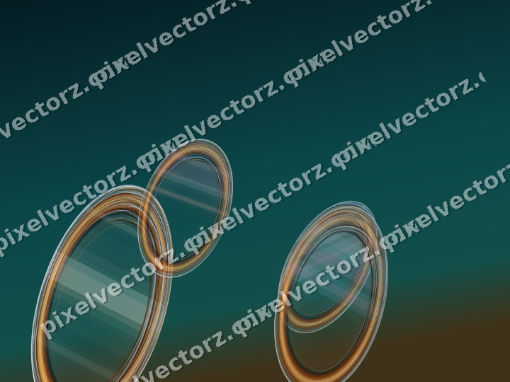 Abstract glass arc in pink and cyan