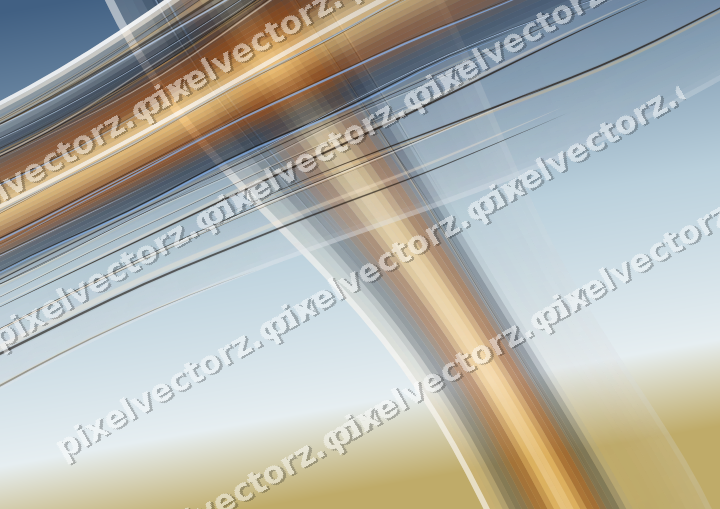 Abstract glass arc in red and orange