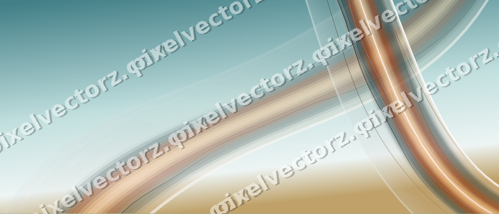 Abstract glass arc in dark teal and orange